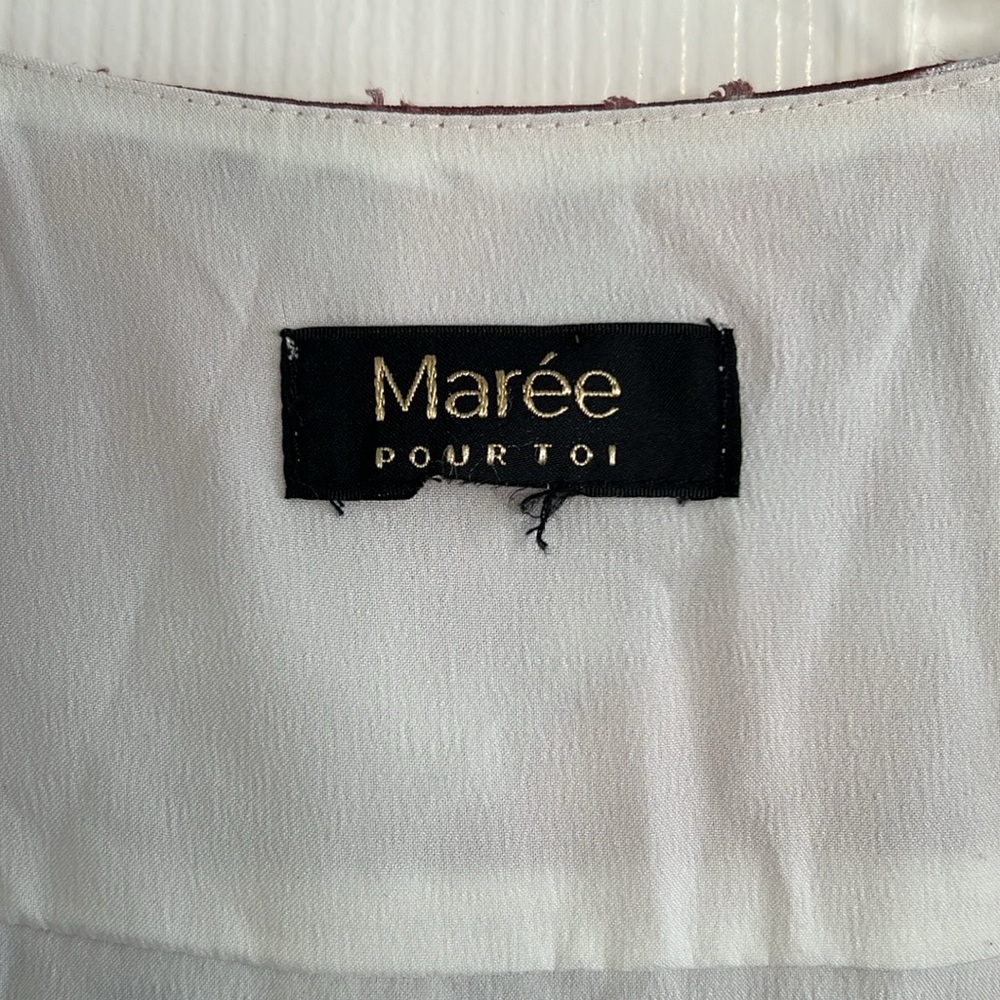 Marée Pour Toi pink flowy wrap maxi dress XXL Swiss dot scarf print - Picture 5 of 15